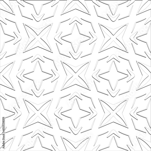  Abstract  background with figures from lines. Black and white texture for web page  textures  card  poster  fabric  textile. Monochrome pattern. Repeating design.