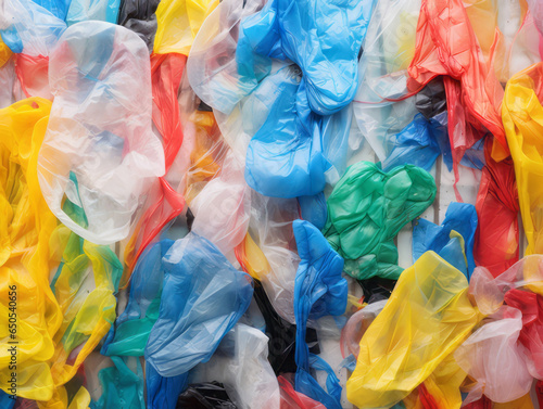 Background made of colorful plastic bags