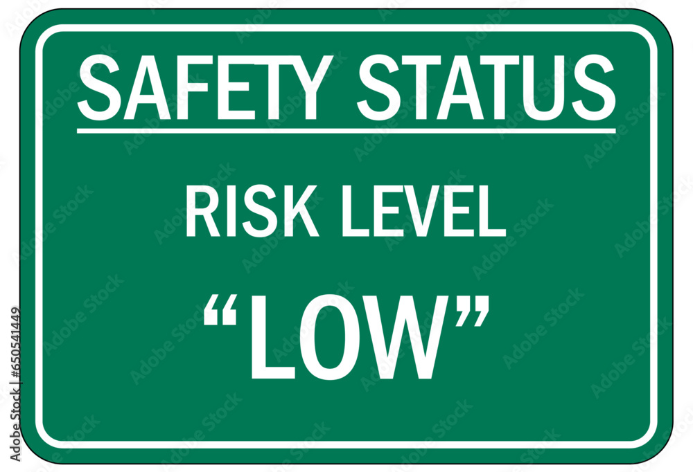 Magnetic field and pacemaker warning sign and labels safety status risk level low