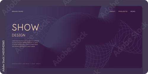 Template for the design and placement of text. Modern stylish graphics with geometric shapes. A page for the Internet.