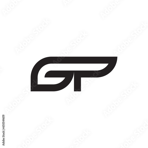 GP letter logo design vector