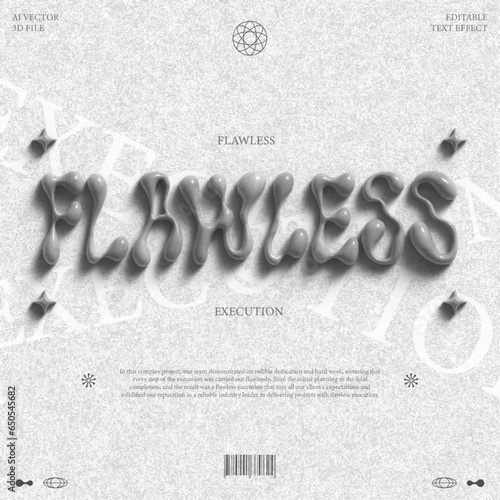 3d inflate flawless editable text effect