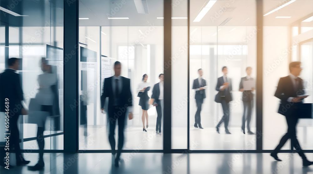 Blurred Businesspeople in White Glass Office Background | Generative AI Technology Concept | Corporate Abstract Motion Blur Image for Stock Blurred Businesspeople in White Glass Office Background | Generative AI Technology Concept | Corporate Abstract Motion Blur Image for Stock