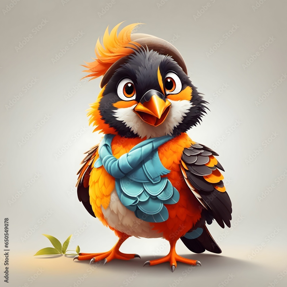Oriole Bird Illustration AI Generative Oriole Bird Illustration AI Generative