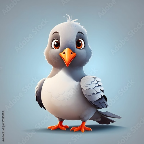 Pigeon Illustration AI Generative