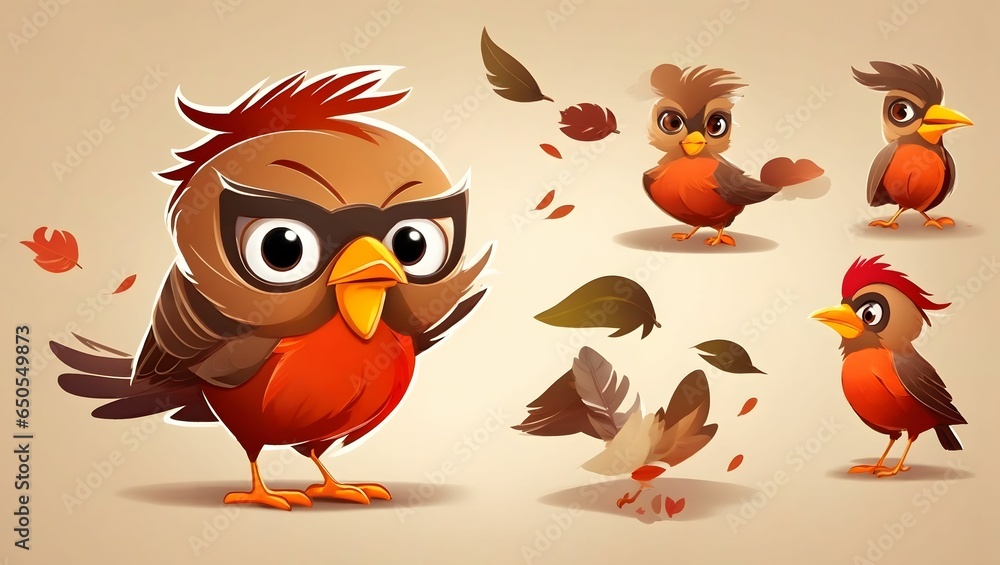 Robin Bird Illustration AI Generative Robin Bird Illustration AI Generative