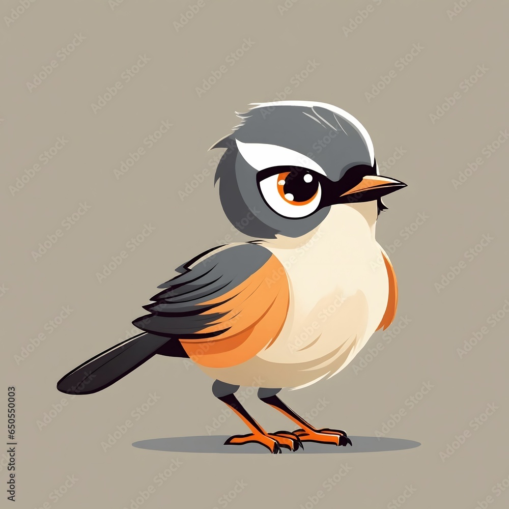 Shrike Bird Illustration AI Generative Shrike Bird Illustration AI Generative