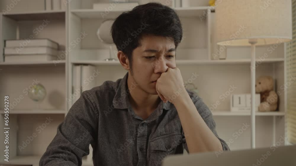 Stressed man, Depressed man Dealing with Financial Setback, Stress and Money Problems, Anxiety and Worry.