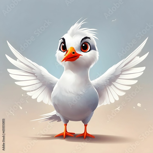 Tern Bird Illustration AI Generative