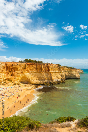 Praia de Benagil, most famous beautiful Benagil beach in Algarve, Atlantic coast, Portugal