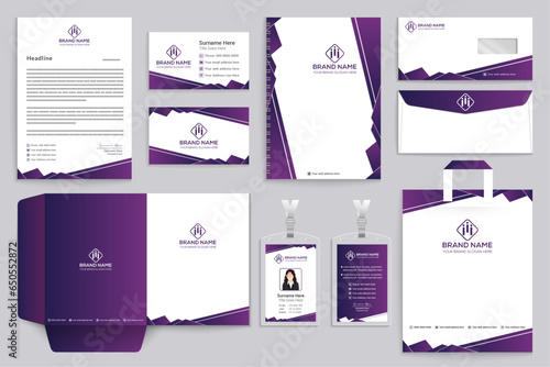 Realistic medical stationery design