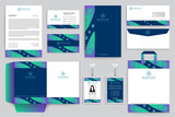 Business abstract stationery template