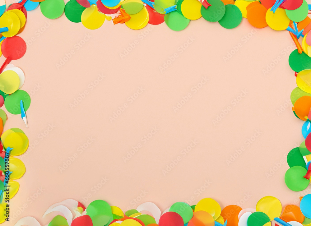 birthday party frame. copy space birthday party frame. copy space