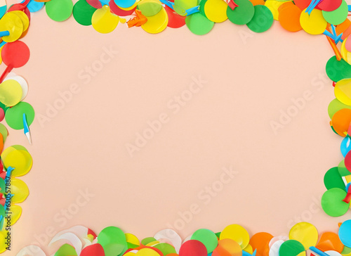birthday party frame. copy space