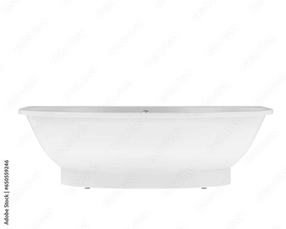 Bathtub isolated on transparent background. 3d rendering - illustration Bathtub isolated on transparent background. 3d rendering - illustration