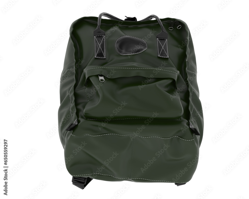 Backpack isolated on transparent background. 3d rendering - illustration Backpack isolated on transparent background. 3d rendering - illustration