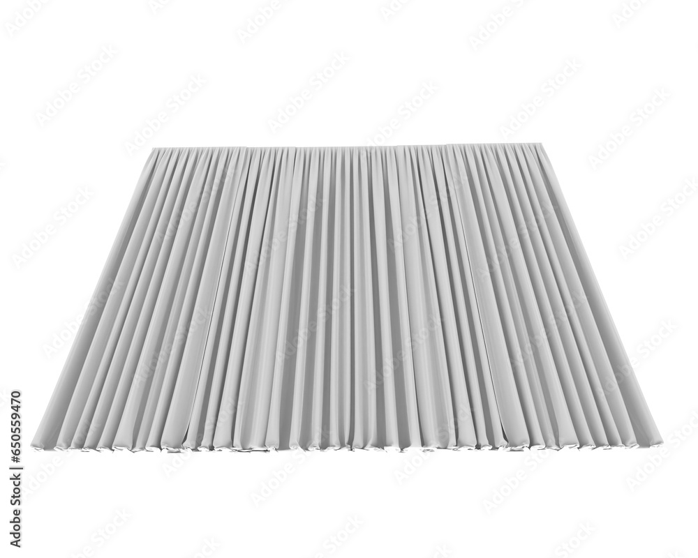 Curtains isolated on transparent background. 3d rendering - illustration Curtains isolated on transparent background. 3d rendering - illustration