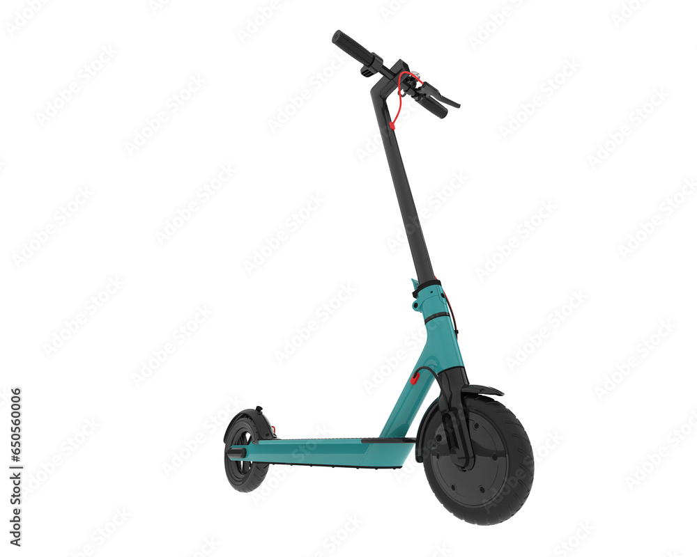 Electric scooter isolated on transparent background. 3d rendering - illustration Electric scooter isolated on transparent background. 3d rendering - illustration