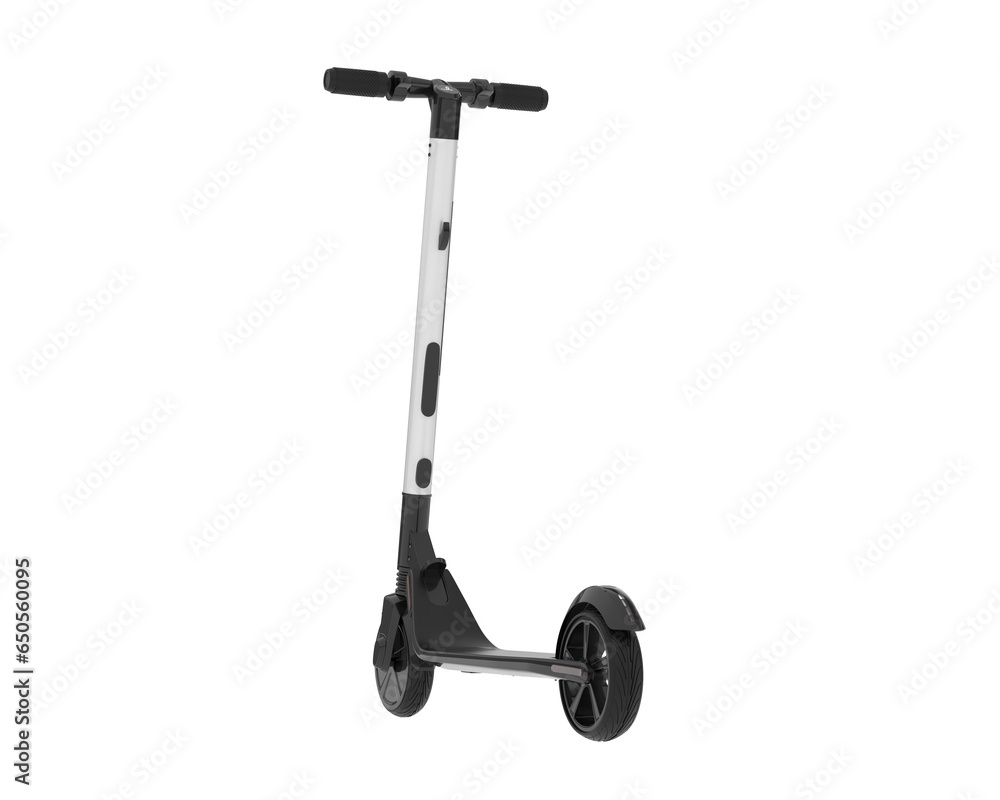 Electric scooter isolated on transparent background. 3d rendering - illustration Electric scooter isolated on transparent background. 3d rendering - illustration