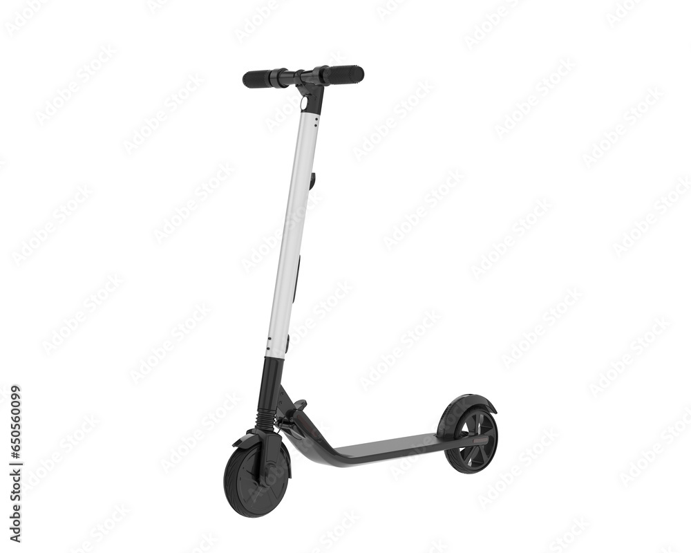 Electric scooter isolated on transparent background. 3d rendering - illustration Electric scooter isolated on transparent background. 3d rendering - illustration