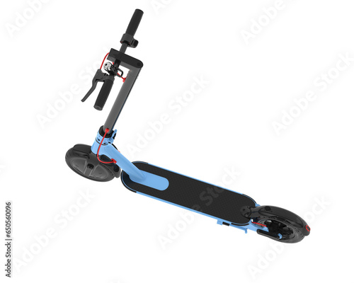 Electric scooter isolated on transparent background. 3d rendering - illustration