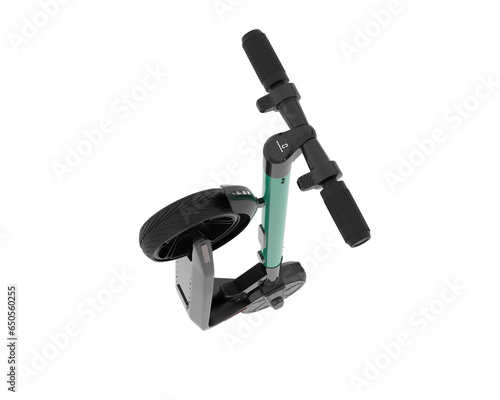 Electric scooter isolated on transparent background. 3d rendering - illustration