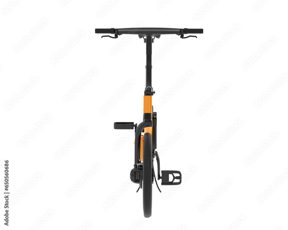 Folding electric bike isolated on transparent background. 3d rendering - illustration Folding electric bike isolated on transparent background. 3d rendering - illustration
