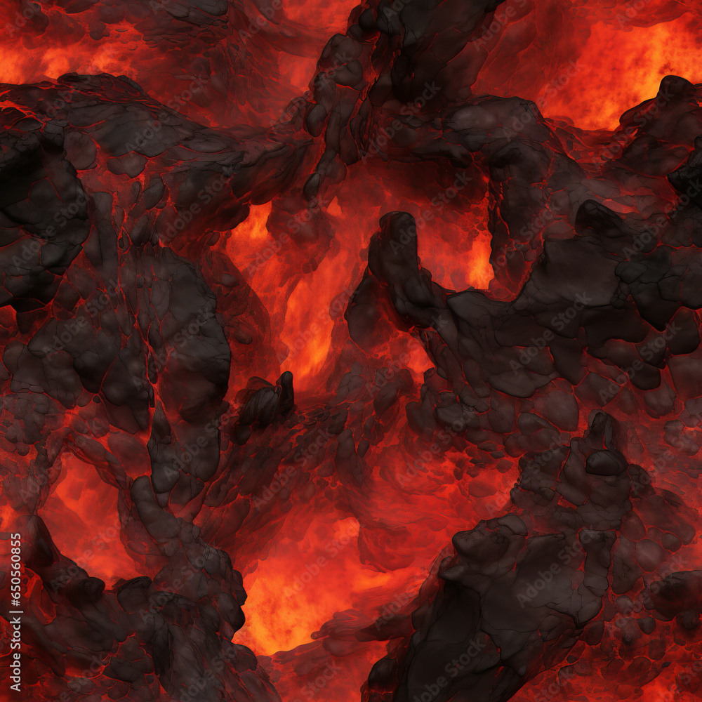Seamless Textured Lava Pattern Seamless Textured Lava Pattern
