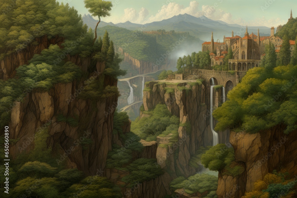 Obraz premium Landscape renaissance. Generate Ai