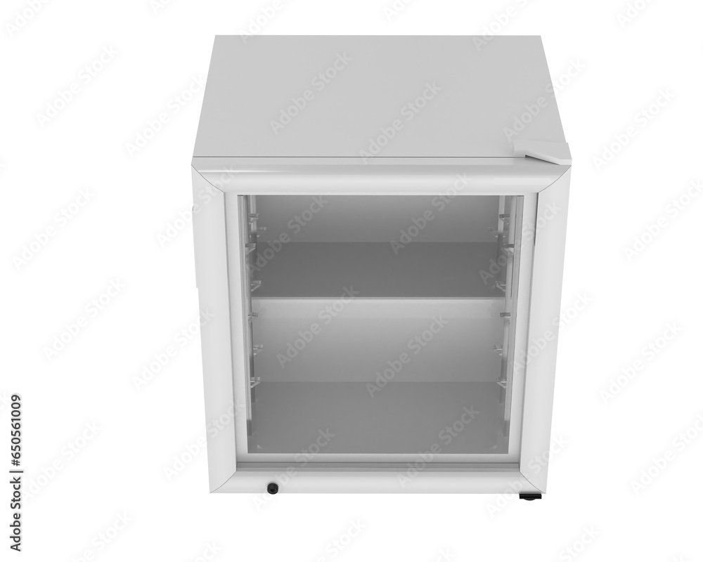 Fridge isolated on transparent background. 3d rendering - illustration Fridge isolated on transparent background. 3d rendering - illustration