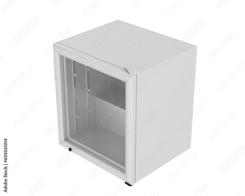 Fridge isolated on transparent background. 3d rendering - illustration Fridge isolated on transparent background. 3d rendering - illustration
