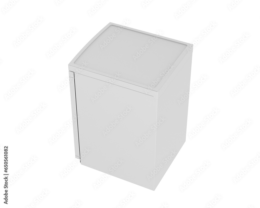 Fridge isolated on transparent background. 3d rendering - illustration Fridge isolated on transparent background. 3d rendering - illustration