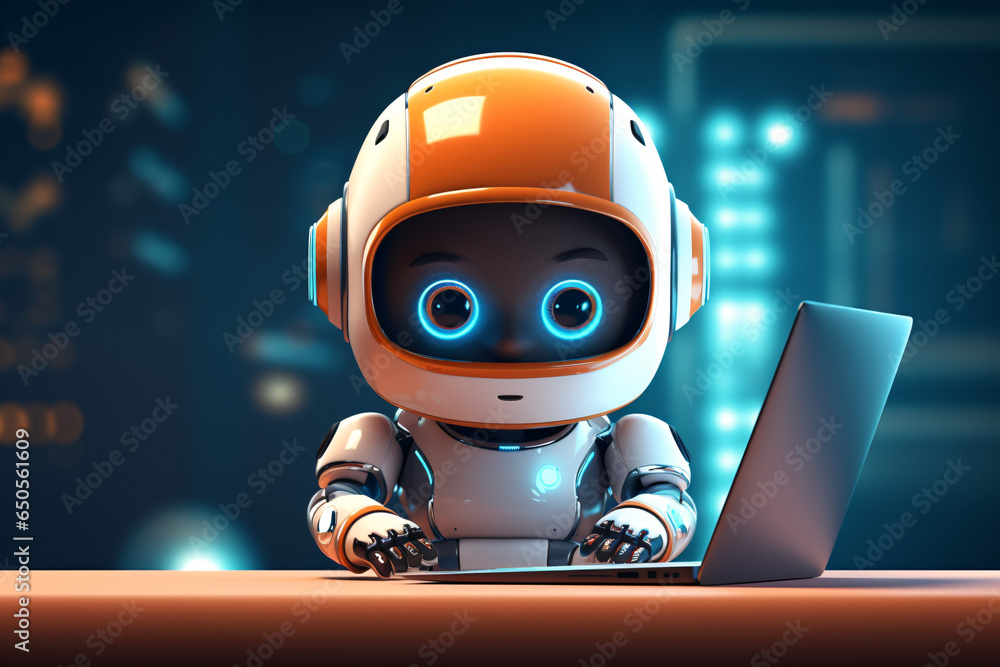Cute robot sitting Cute robot sitting