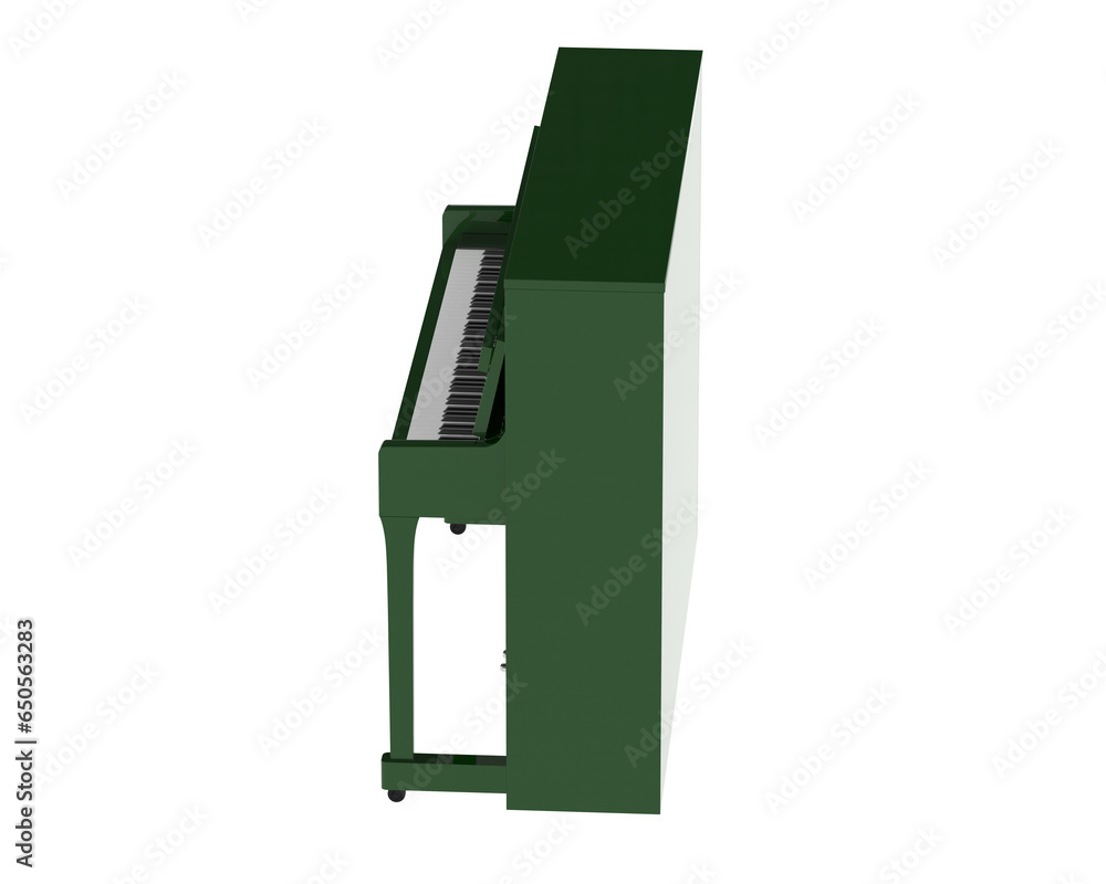 Obraz premium Piano isolated on transparent background. 3d rendering - illustration