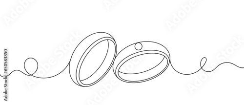 Line art illustration wedding ring vector eps 10