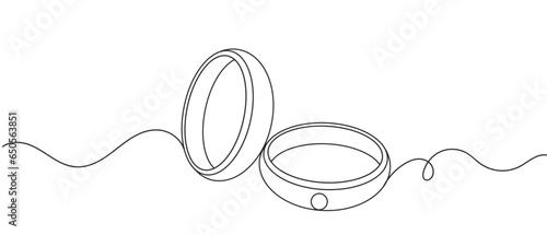 Line art illustration wedding ring vector eps 10