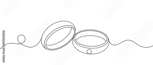 Line art illustration wedding ring vector eps 10