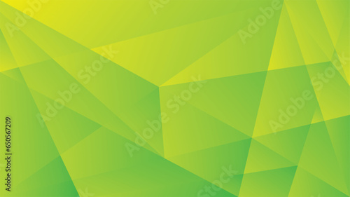 Green and yellow gradient polygon abstract background