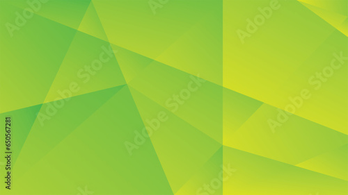 Green and yellow gradient polygon abstract background