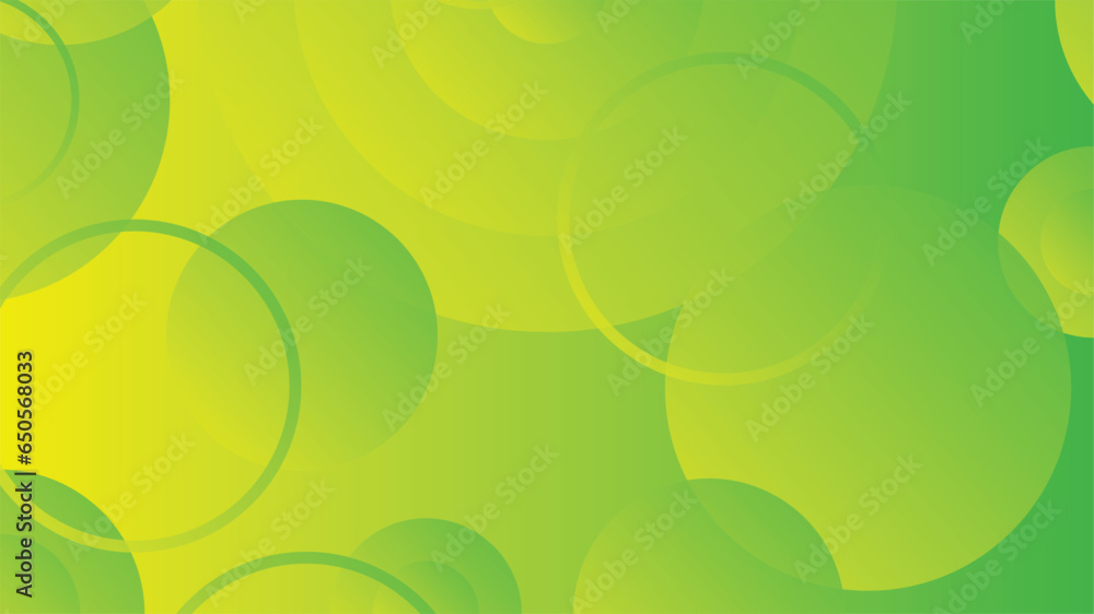 Abstract green and yellow gradient background with circle lines Abstract green and yellow gradient background with circle lines