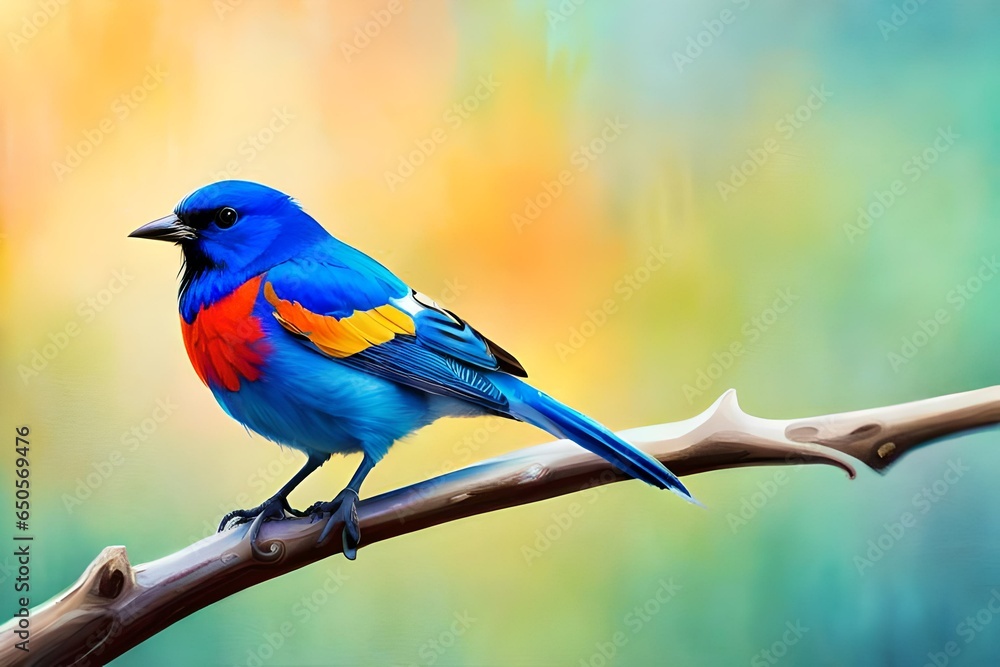 bird on a branch-Generated by AI bird on a branch-Generated by AI