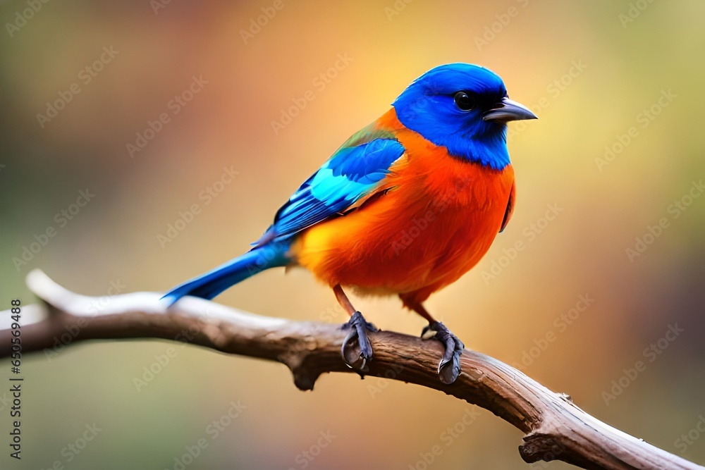 Obraz premium lilac breasted roller bird-Generated by AI