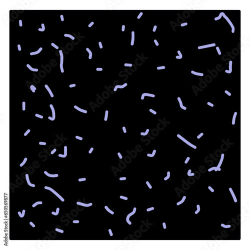 There are a lot of light particles on a black screen.