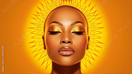 Inner Sun: Sun Symbolizing Radiant Mental Health in Minimalism