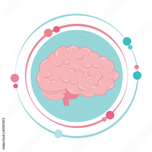 Brain vector illustration icon graphic