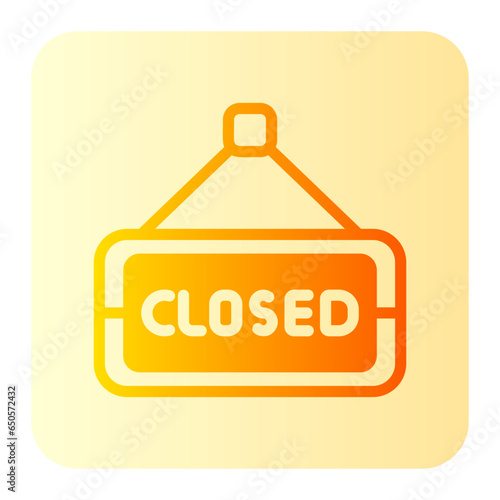 closed gradient icon