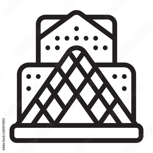 louvre line icon