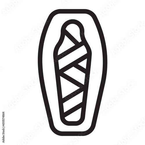 mummy line icon