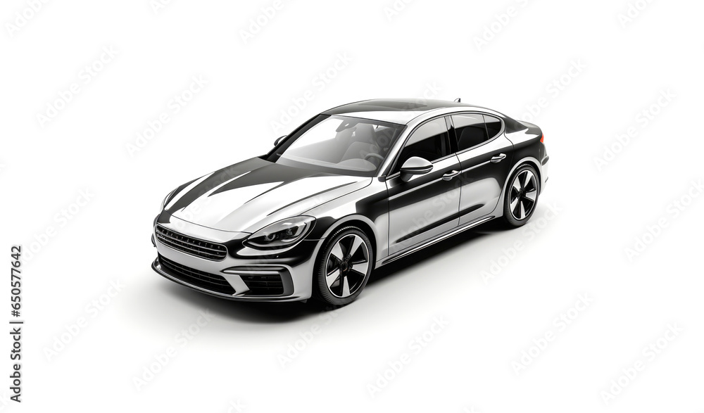 Shiny new sedan car isolared on white background Shiny new sedan car isolared on white background