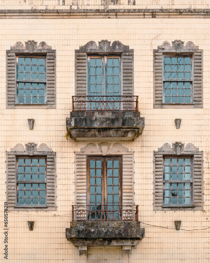 Traditional historic facades of Portuguese Houses, Portugal
